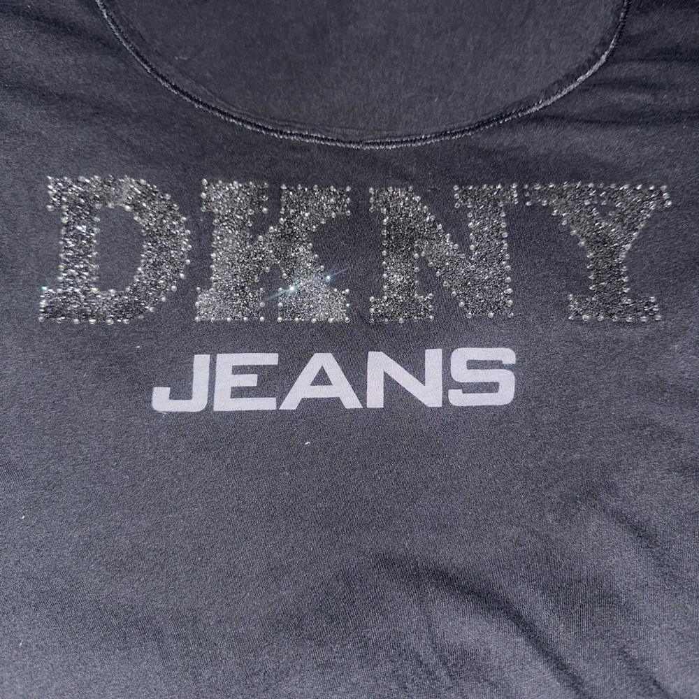 NWOT DKNY Black Blinged Tee Size 4XL